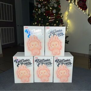 Labubu Big Into Energy Plush Lot Bundle 5 Blind Boxes POPMART Authentic